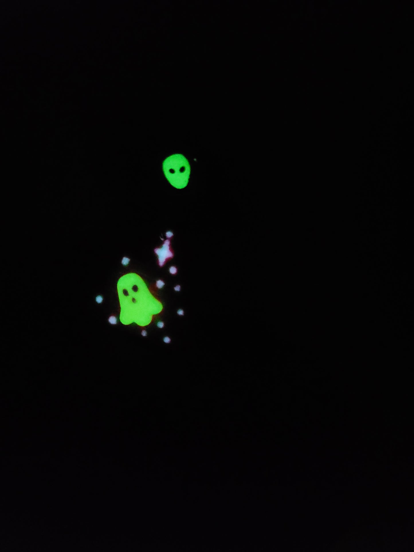 Alien Abduction: Checkered Ghostie Earrings