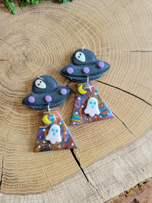 Alien Abduction: Scholar Ghostie Portal Earrings