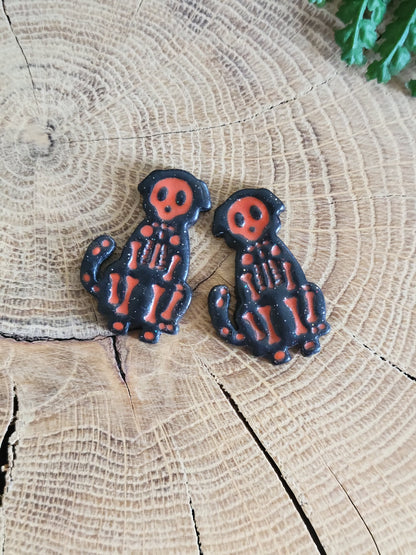 Skeleton Dog Earrings