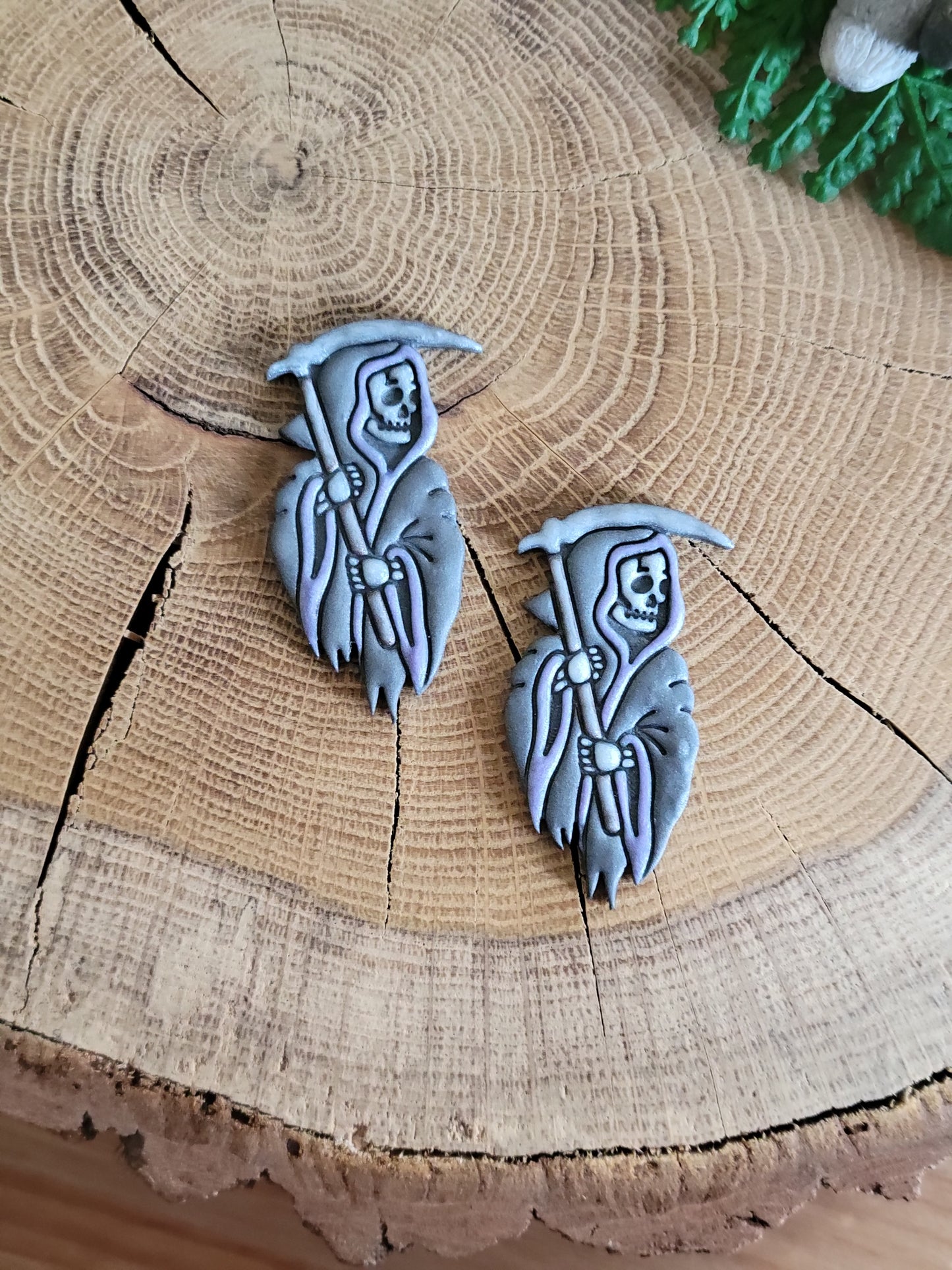 Grim Reaper "Glow Orange" Earrings