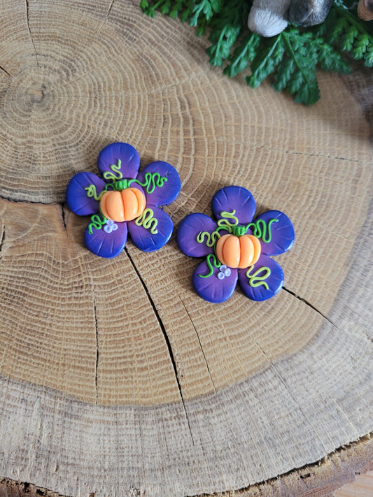 Flower Pumpkin Earrings