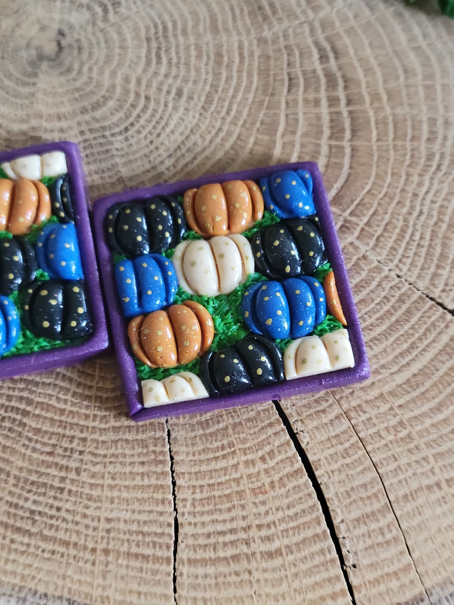 Pumpkin Patch Landscape Earrings