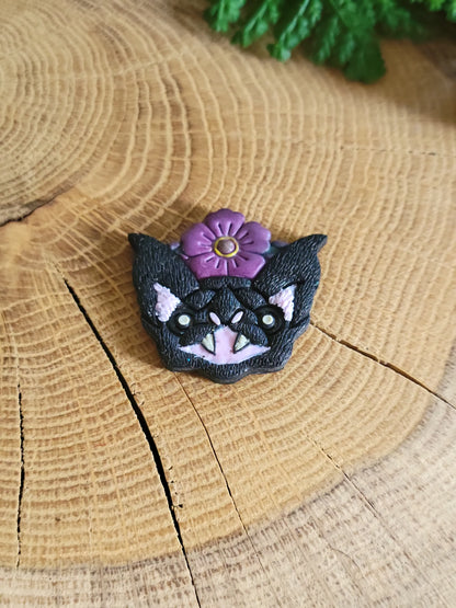 Floral Bat Earrings