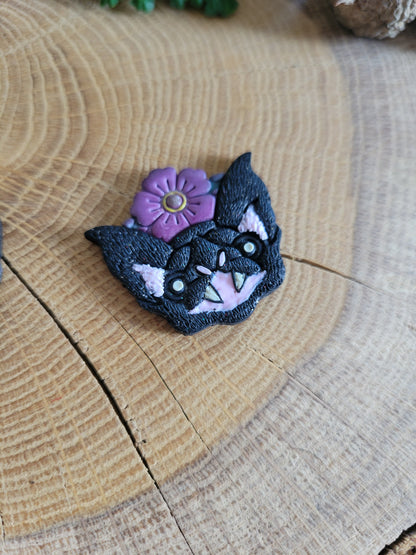 Floral Bat Earrings
