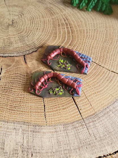 Centipede Coffin Earrings