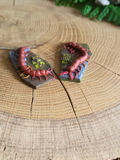 Centipede Coffin Earrings