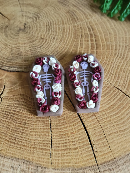 Floral Coffin Earrings