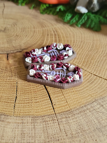 Floral Coffin Earrings