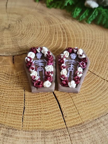 Floral Coffin Earrings