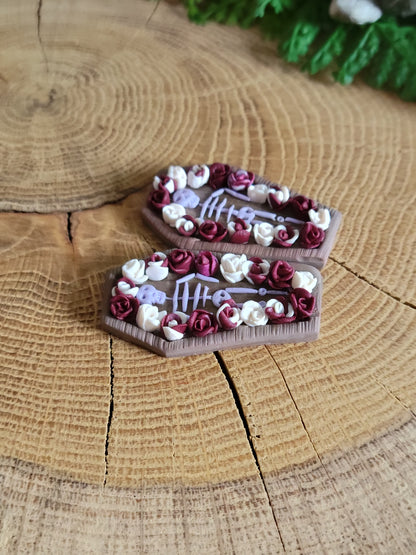 Floral Coffin Earrings
