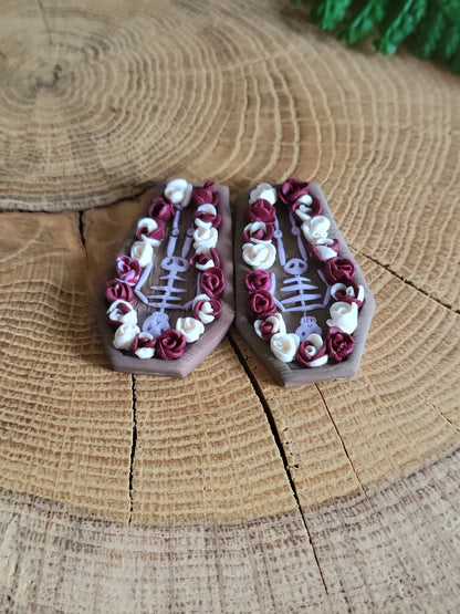 Floral Coffin Earrings