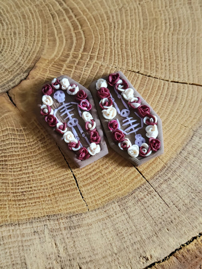 Floral Coffin Earrings