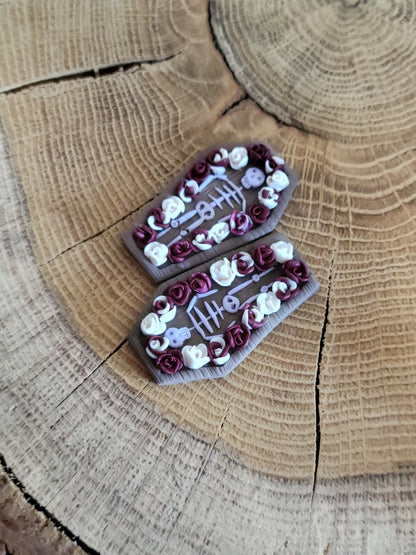 Floral Coffin Earrings