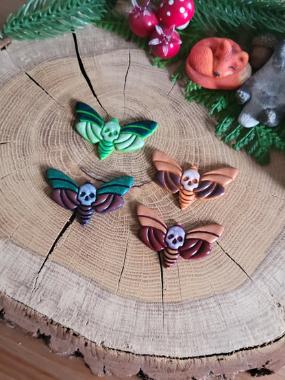 Colourful Death's-head Hawkmoth Earrings