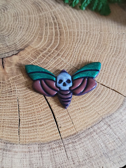 Colourful Death's-head Hawkmoth Earrings