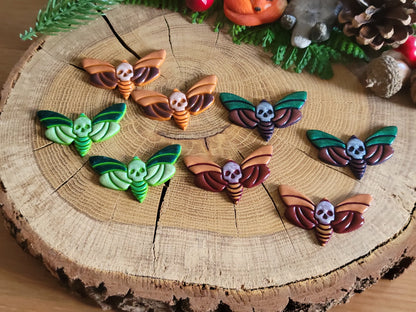 Colourful Death's-head Hawkmoth Earrings