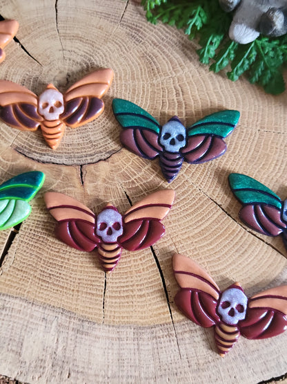 Colourful Death's-head Hawkmoth Earrings