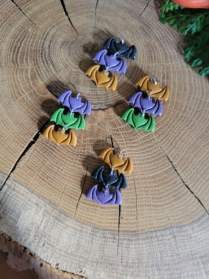Bat Trio Earrings