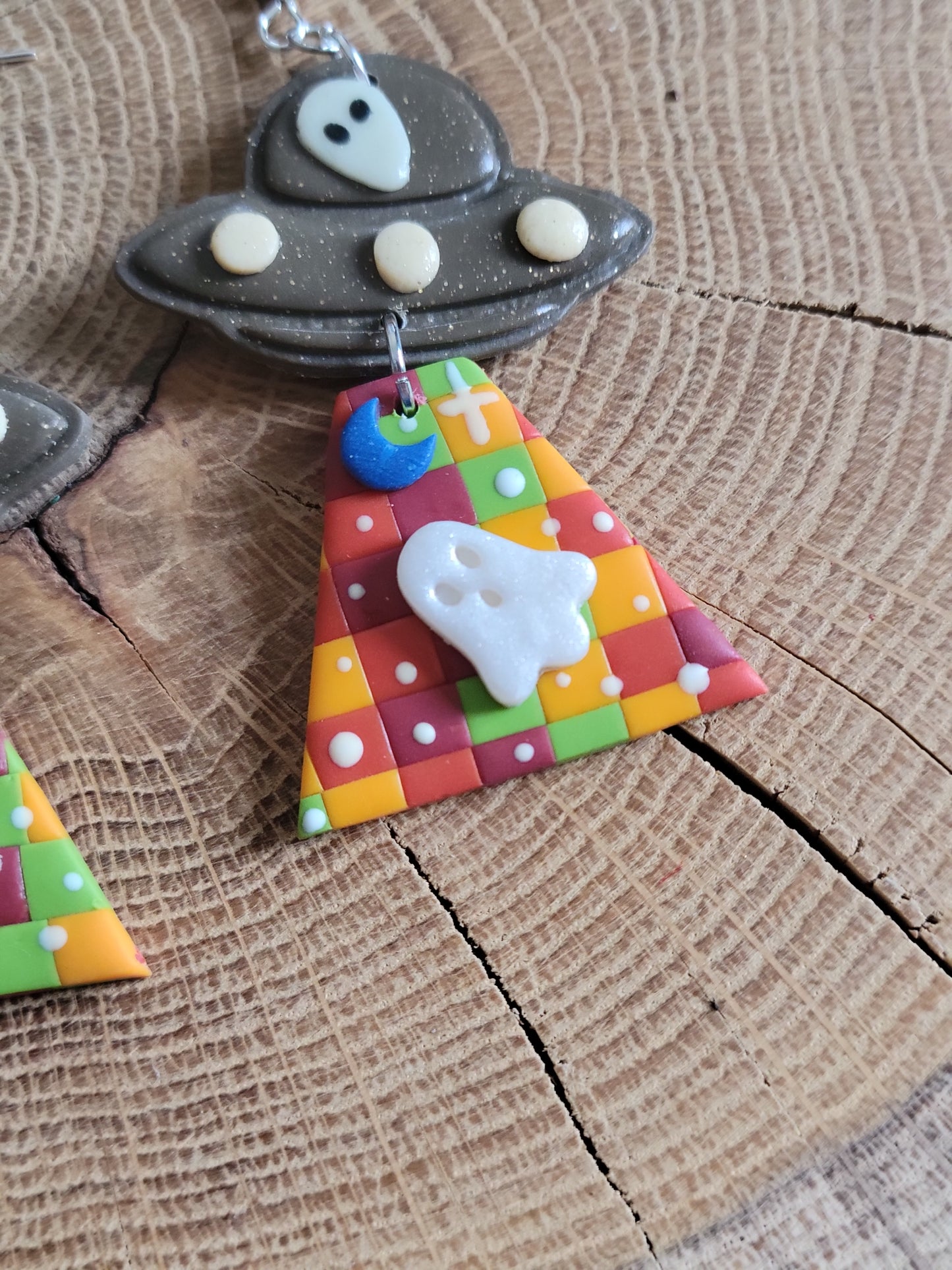 Alien Abduction: Autumnal Ghostie Earrings