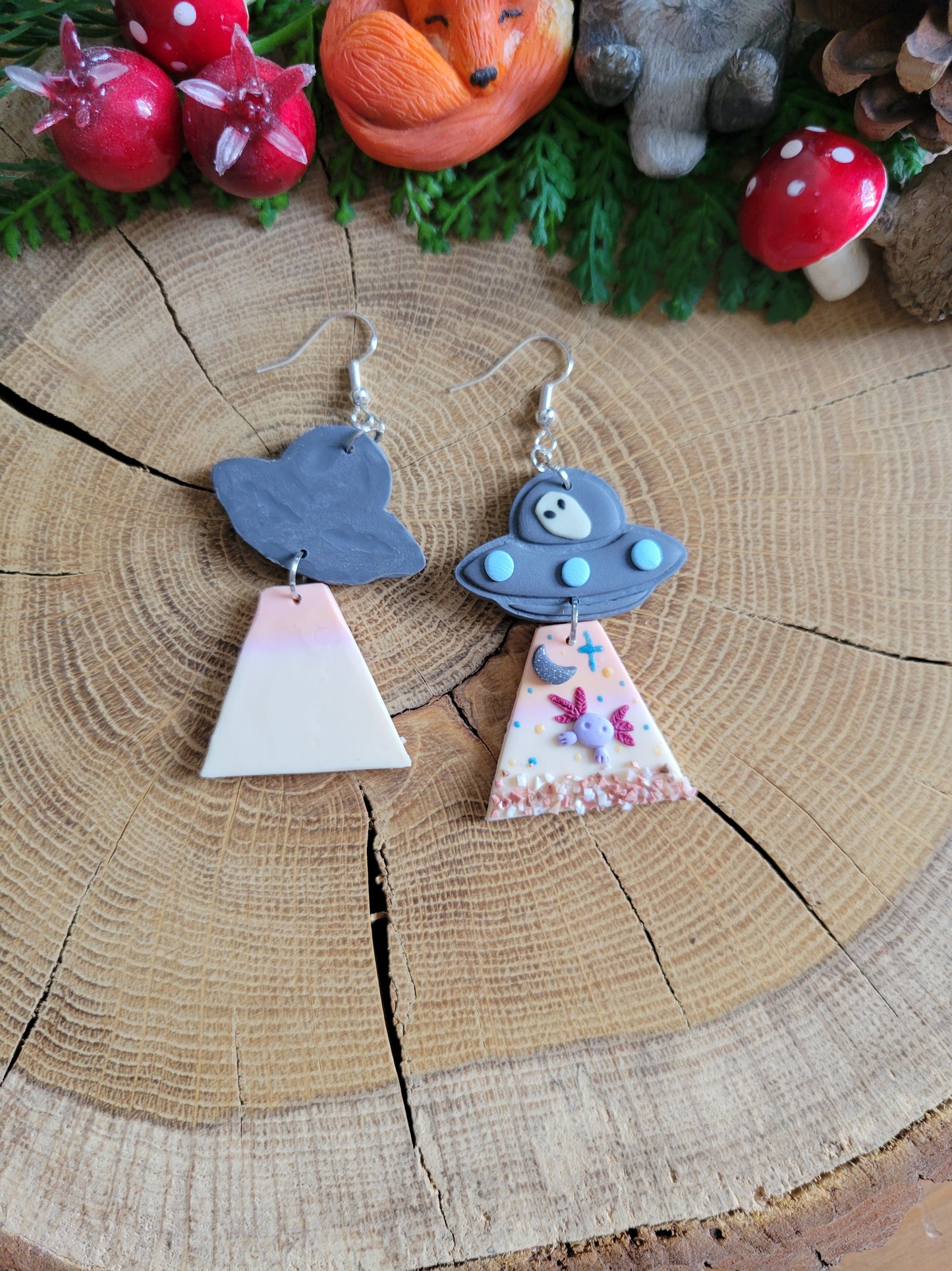 Alien Abduction: Axolotl Earrings