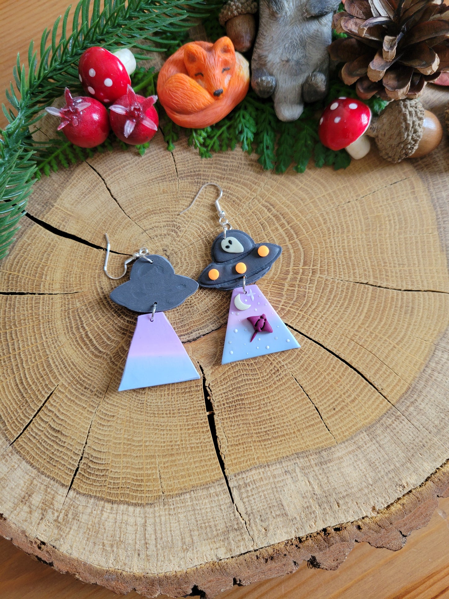 Alien Abduction: Manta Ray Earrings