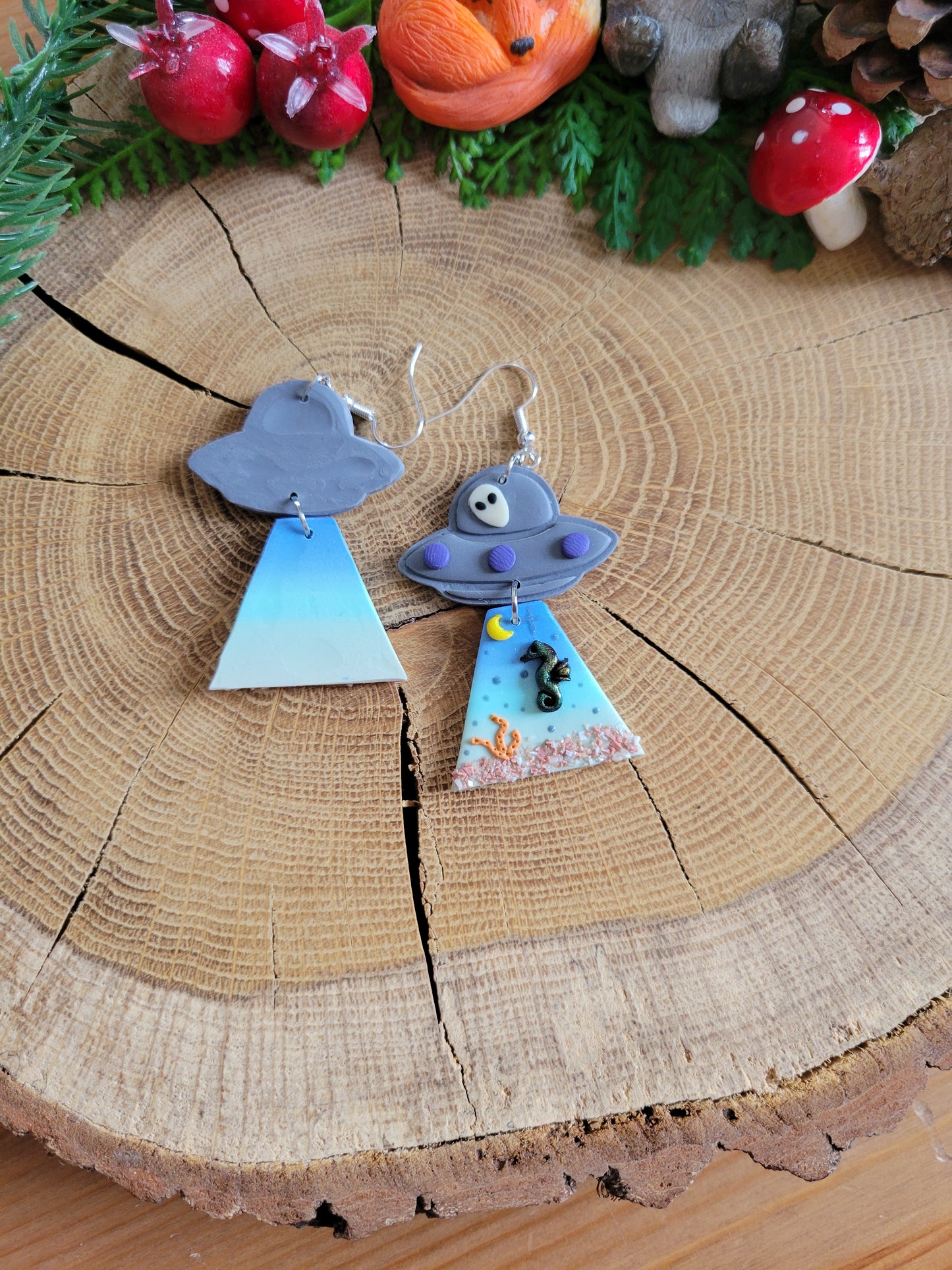 Alien Abduction: Seahorse Earrings