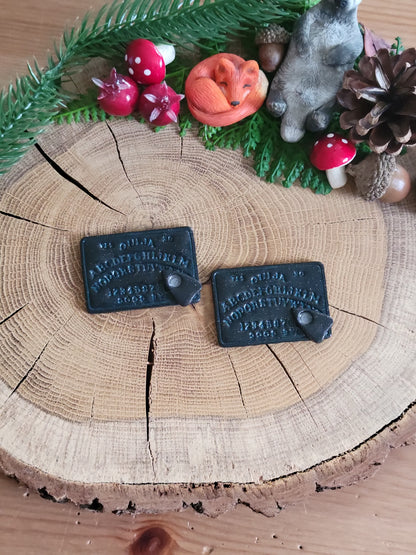 Black Ouija Board Statement Earrings