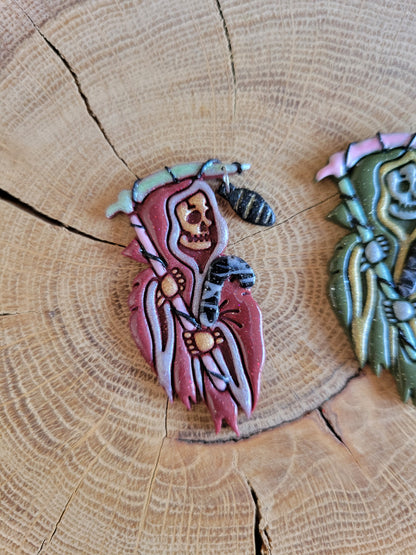 Mismatched Festive Reaper Earrings