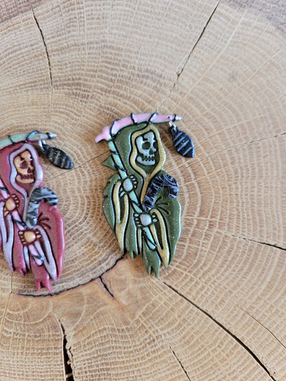 Mismatched Festive Reaper Earrings