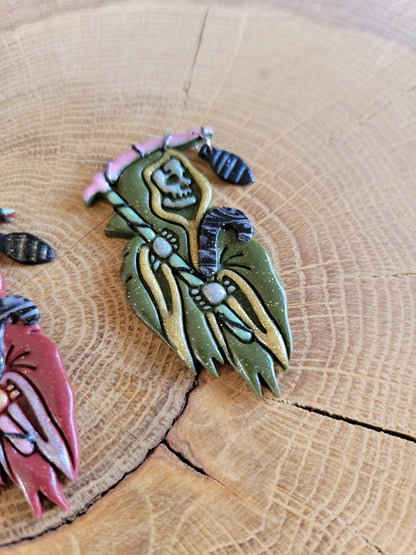 Mismatched Festive Reaper Earrings
