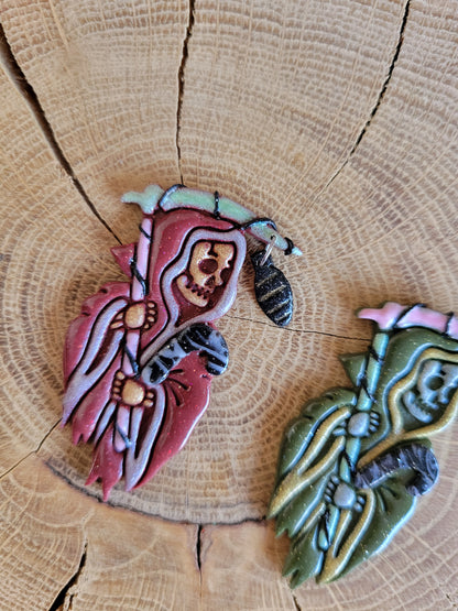 Mismatched Festive Reaper Earrings