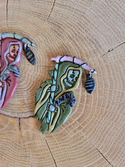 Mismatched Festive Reaper Earrings
