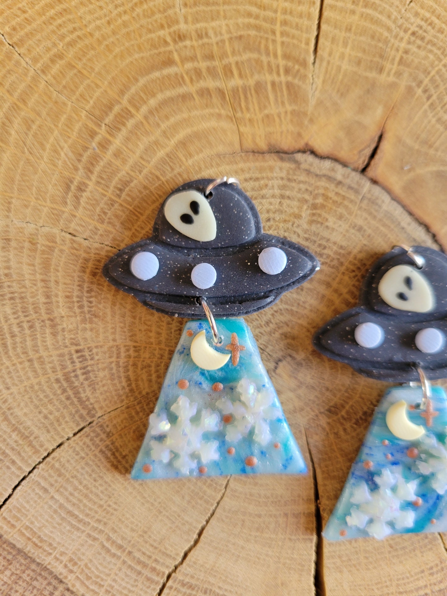 Alien Abduction: Snowflake Earrings