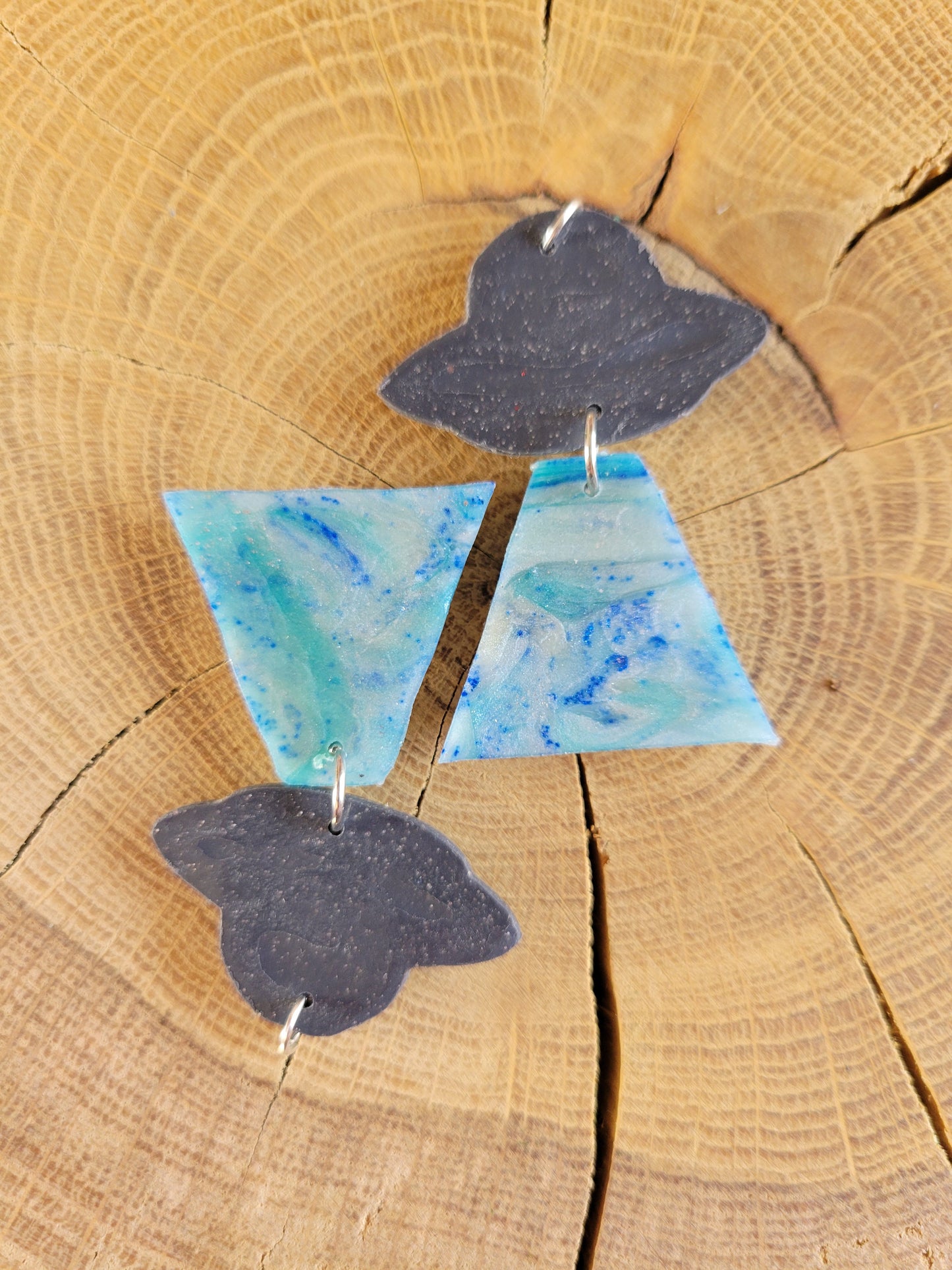 Alien Abduction: Snowflake Earrings