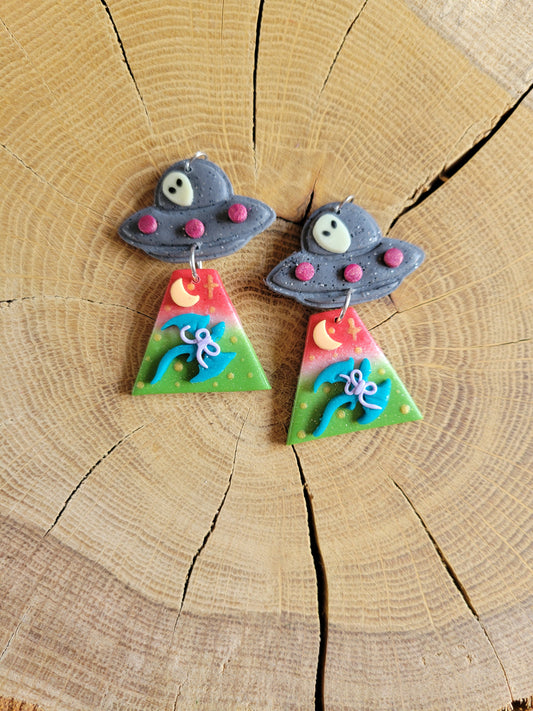 Alien Abduction: Coquette Dragon Earrings