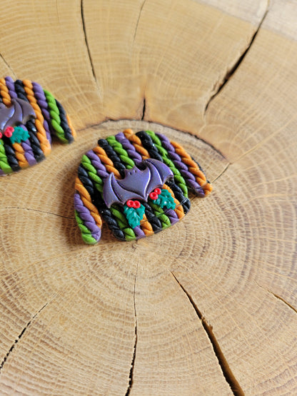 Mismatched Ugly Creepmas Bat Jumper Earrings