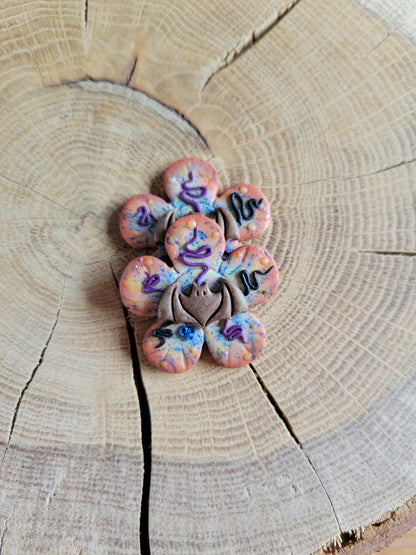 Flower Bat Earrings.