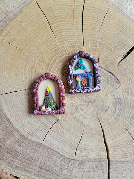 Festive Window Mismatched Earrings