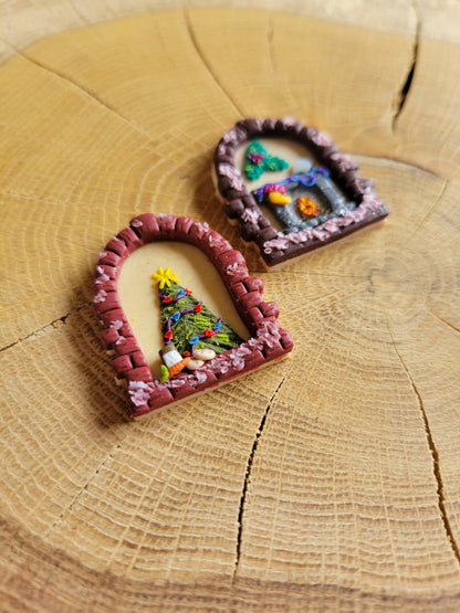 Festive Window Mismatched Earrings