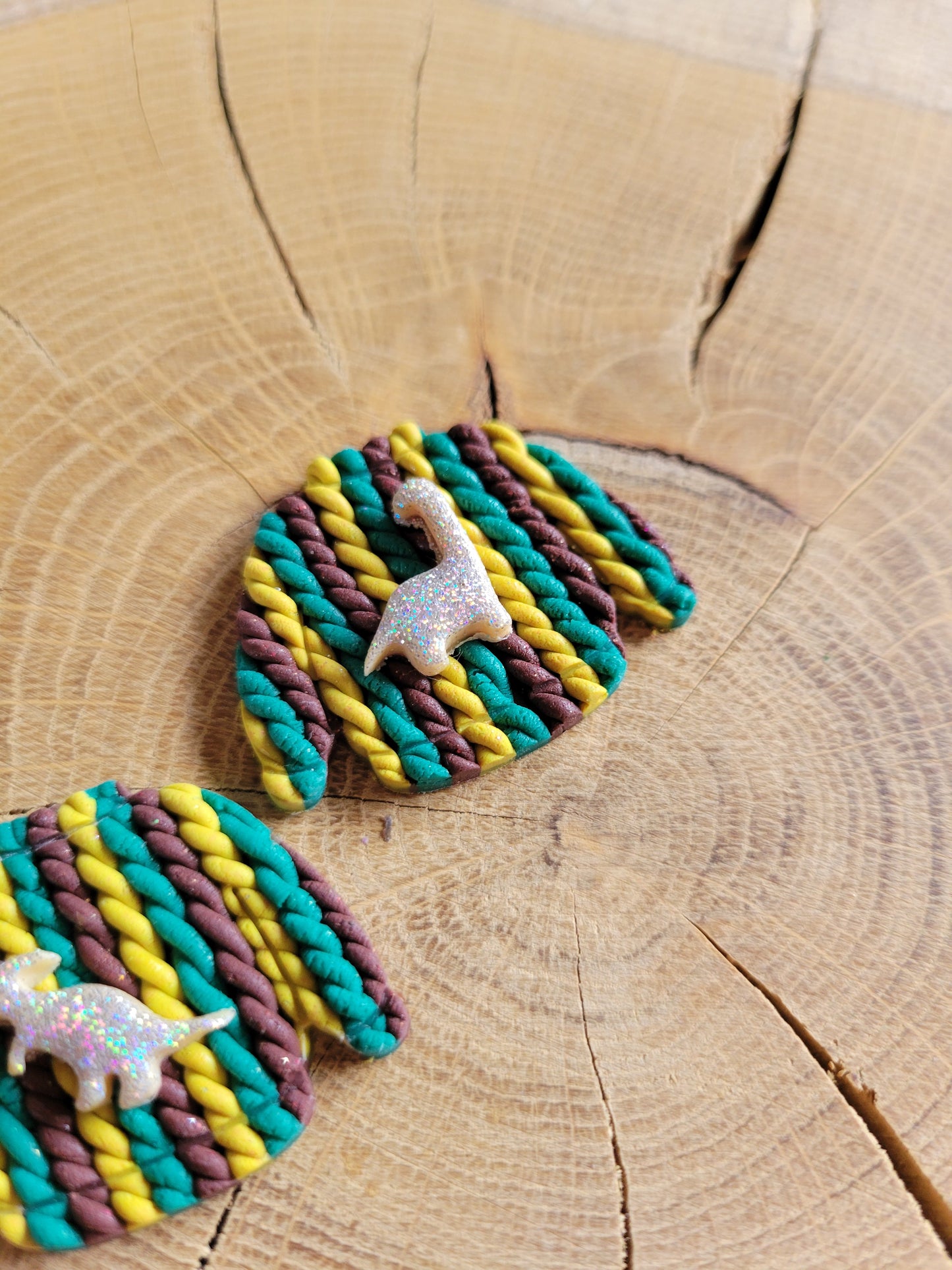 Dinosaur Ugly Christmas Jumper Earrings