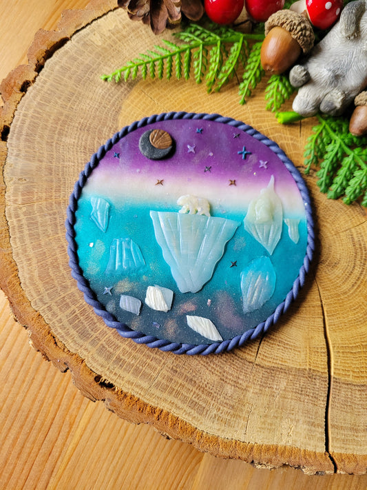 Polar Bear Landscape Wall Decor.