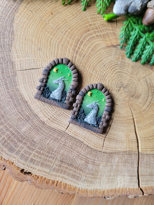 Silver Dragon Earrings