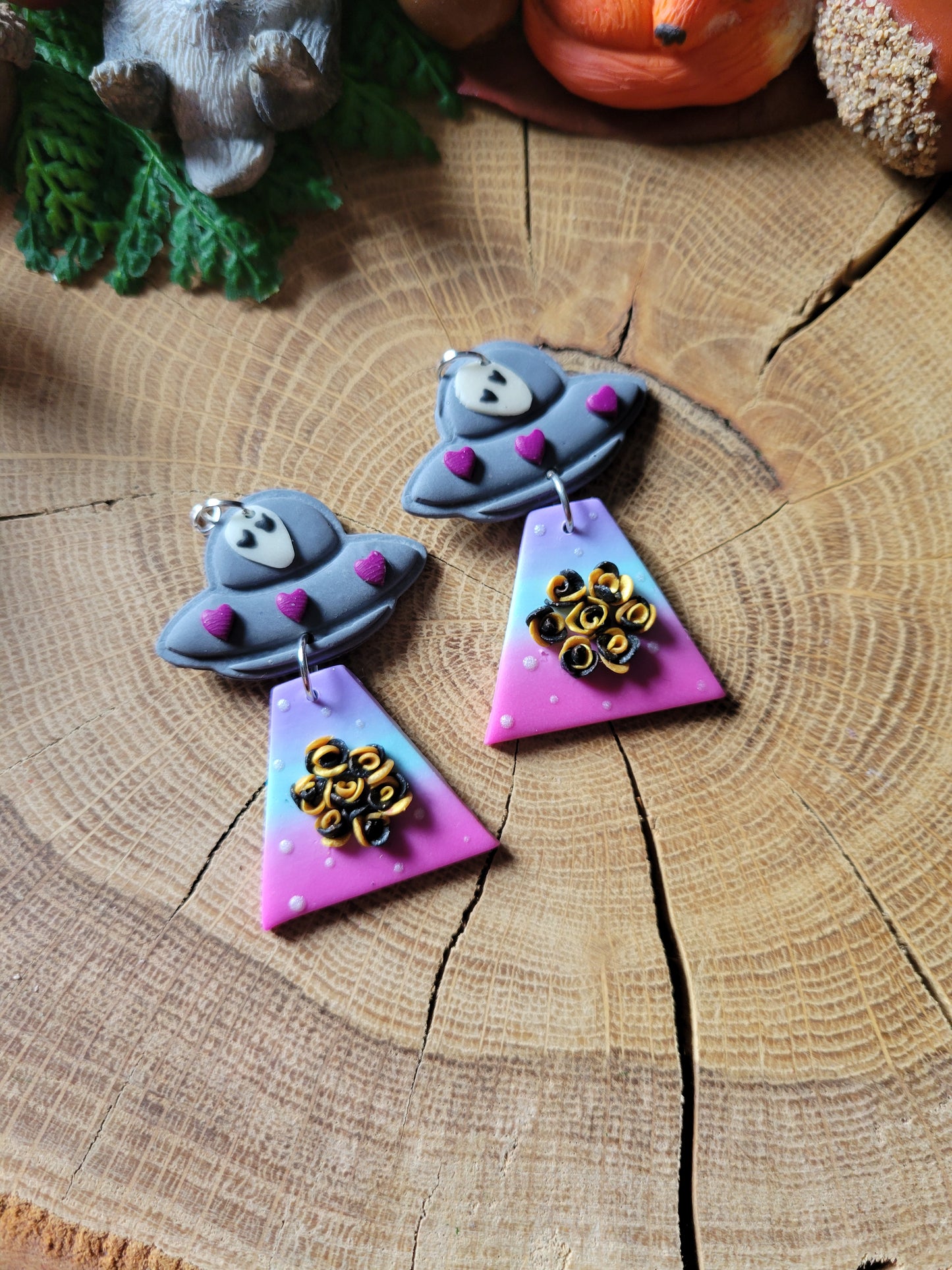 Alien Abduction: Roses Earrings