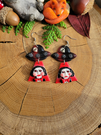 Alien Abduction: Billy The Puppet Earrings