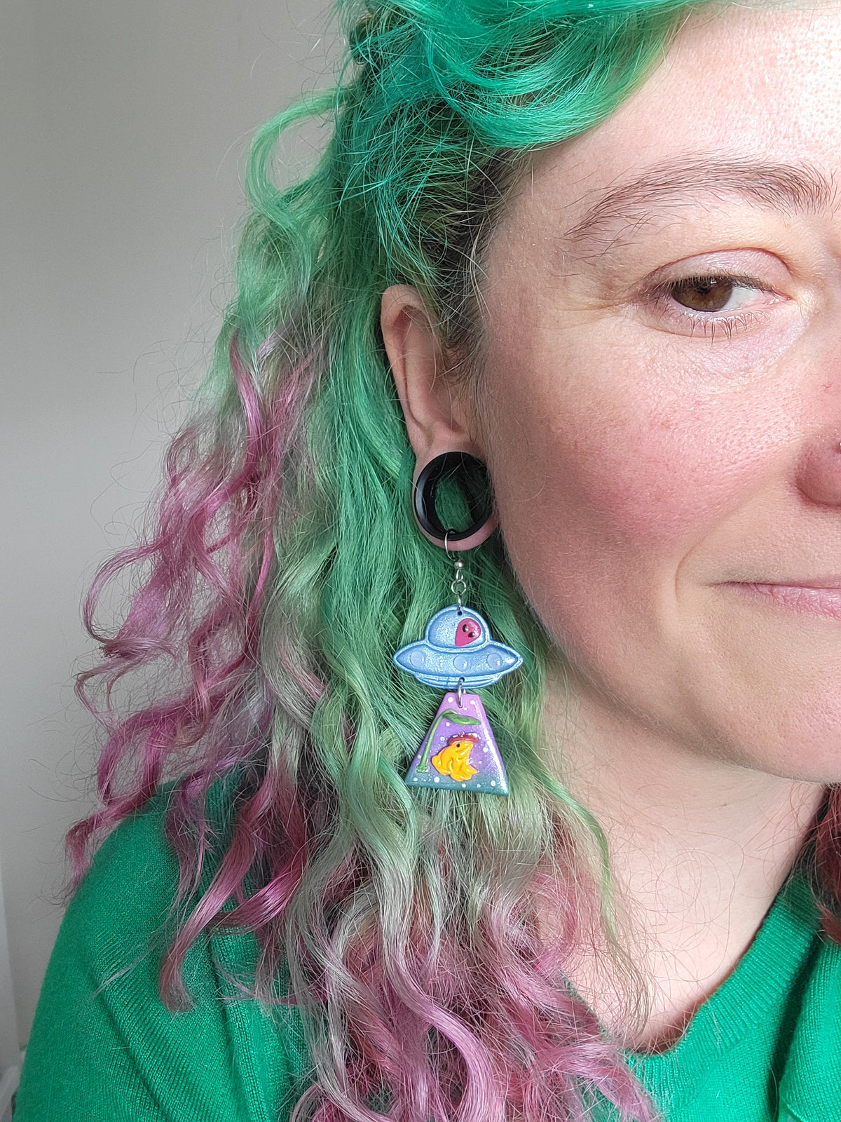 Alien Abduction: Whimsi Frog Earrings.