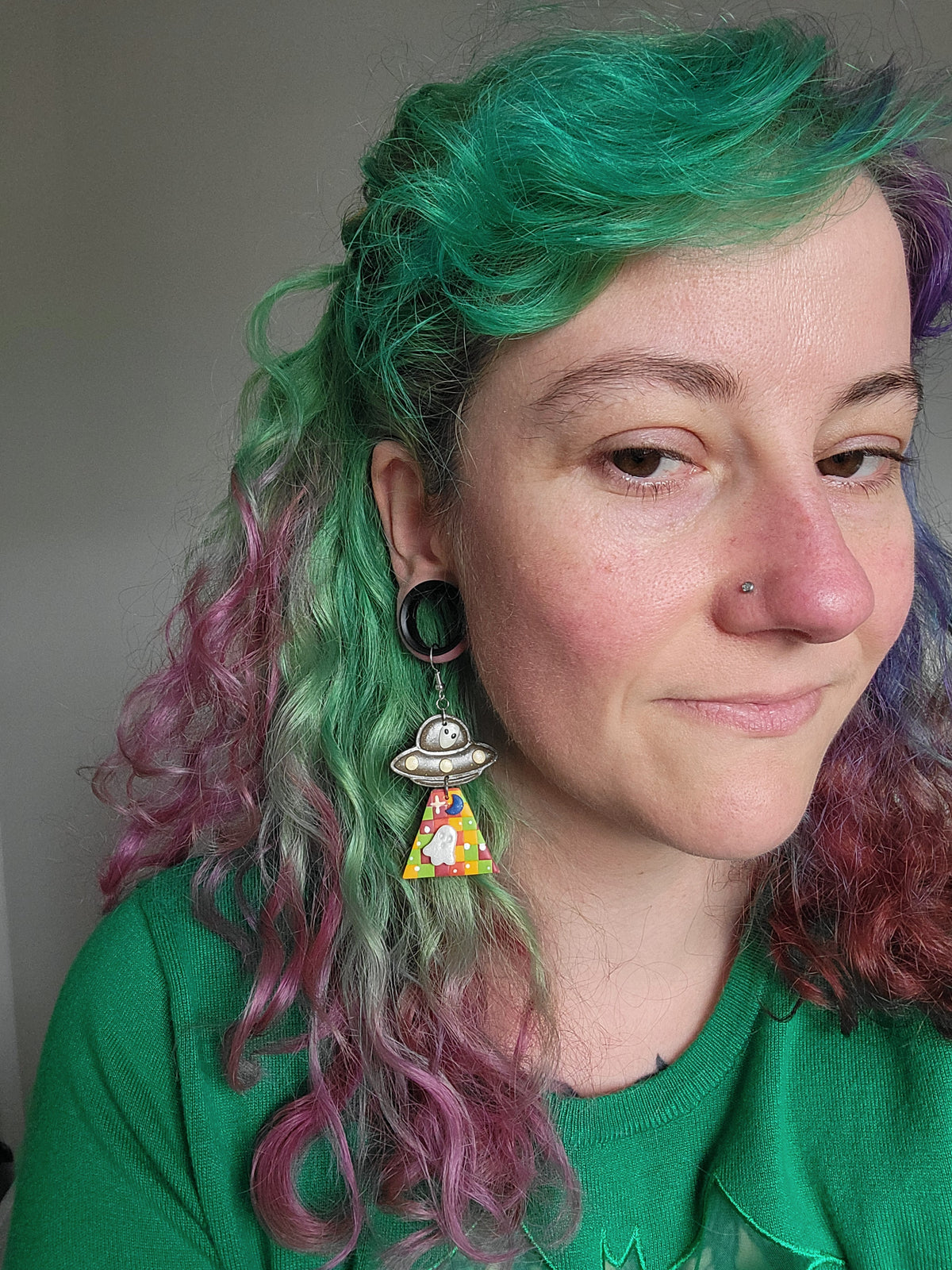 Alien Abduction: Cosy Ghostie Earrings
