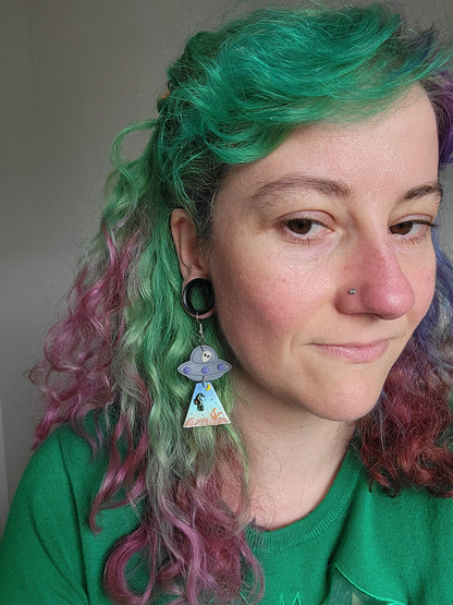 Alien Abduction: Seahorse Earrings