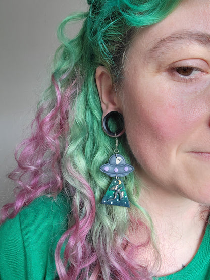 Alien Abduction: Dragon Earrings
