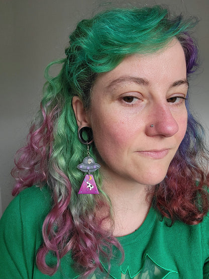 Alien Abduction: Pink Earrings