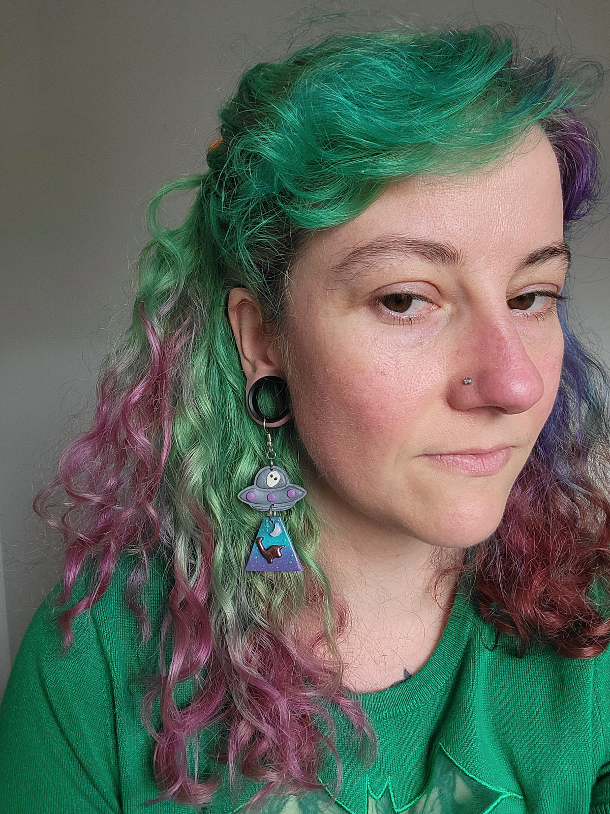 Alien Abduction: Diplodocus Earrings